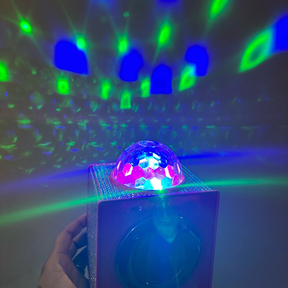 I am selling my new, light weight, led, portable speaker.